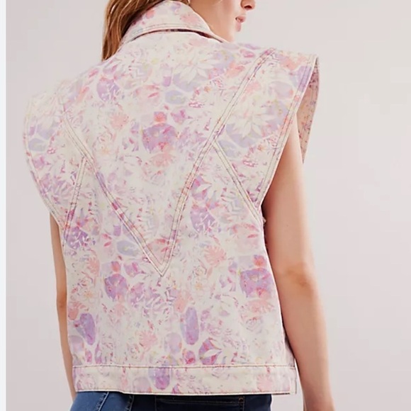 #21 NWT Free People X Driftwood Shane x Sweet Romeo Vest in White - Picture 3 of 5